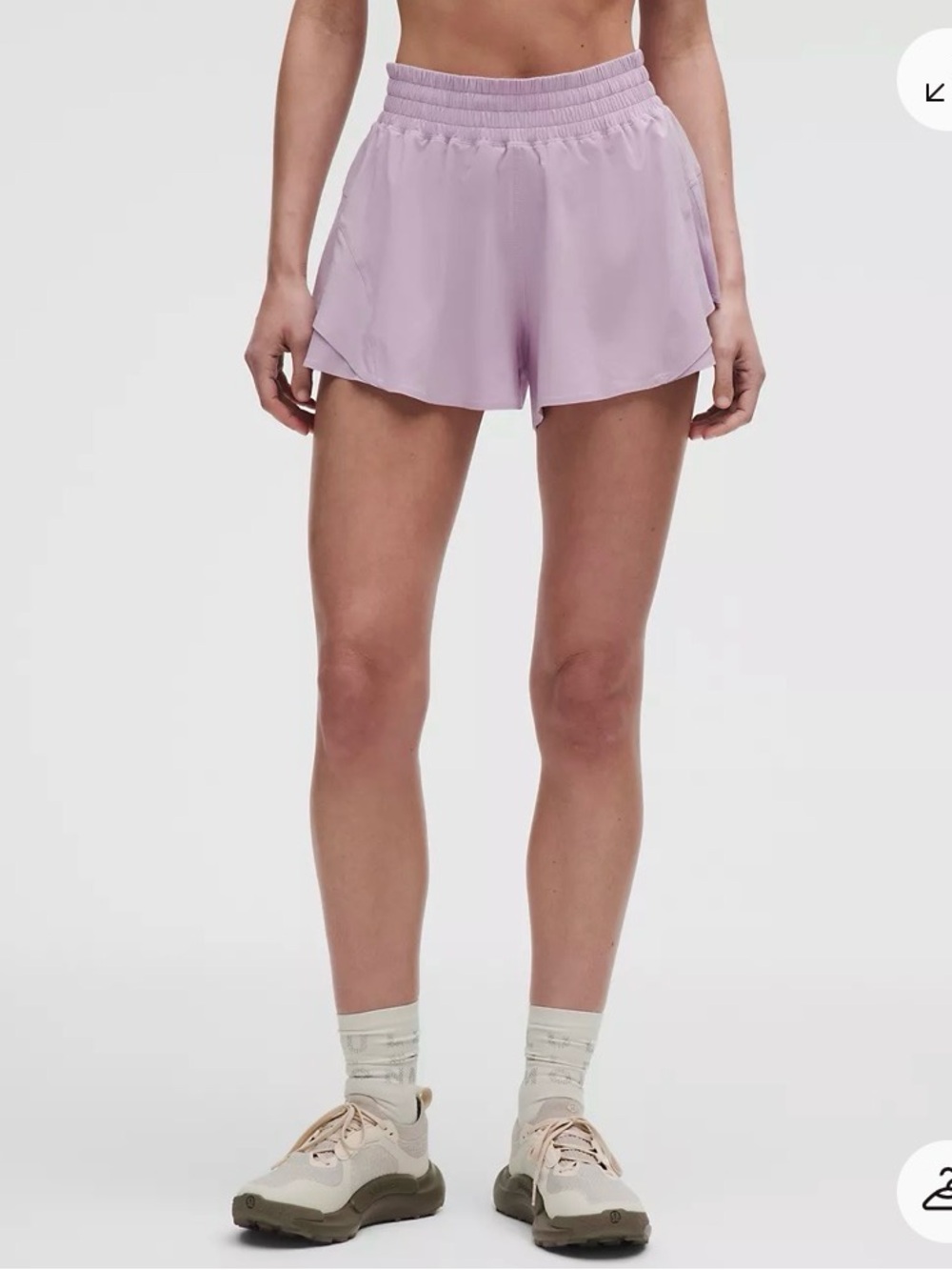 Lululemon Shake It Out High-Rise Running Short 2.5" in Lilac Play -Sz XXXS
